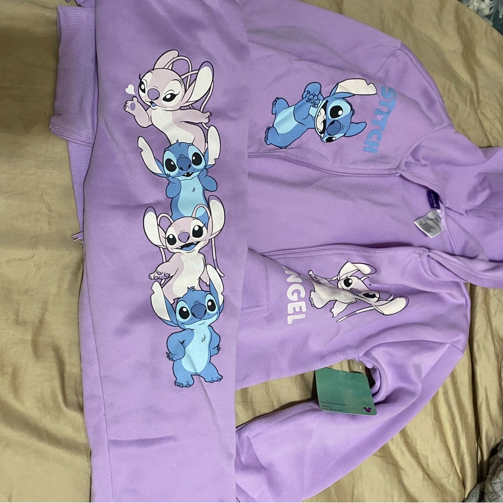 Purple Stitch and Angel Hoodie